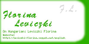 florina leviczki business card
